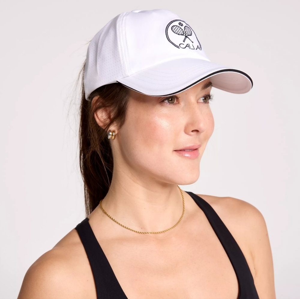 CALIA Women's Ponytail Cap White Black - Picture 3 of 8